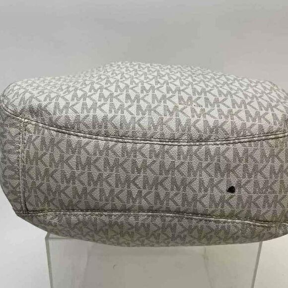 Michael Kors MK Designer Fulton Multicolor Cream Gold Hobo Shoulder Bag Purse - Picture 7 of 8